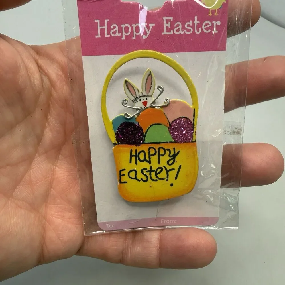 Happy Easter Brooch Pin Greenbrier 2 1/4